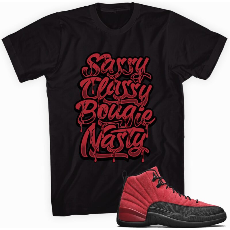 Air Jordan 12 Retro Reverse Flu Game T-Shirt - Sassy Classy Matching Outfits