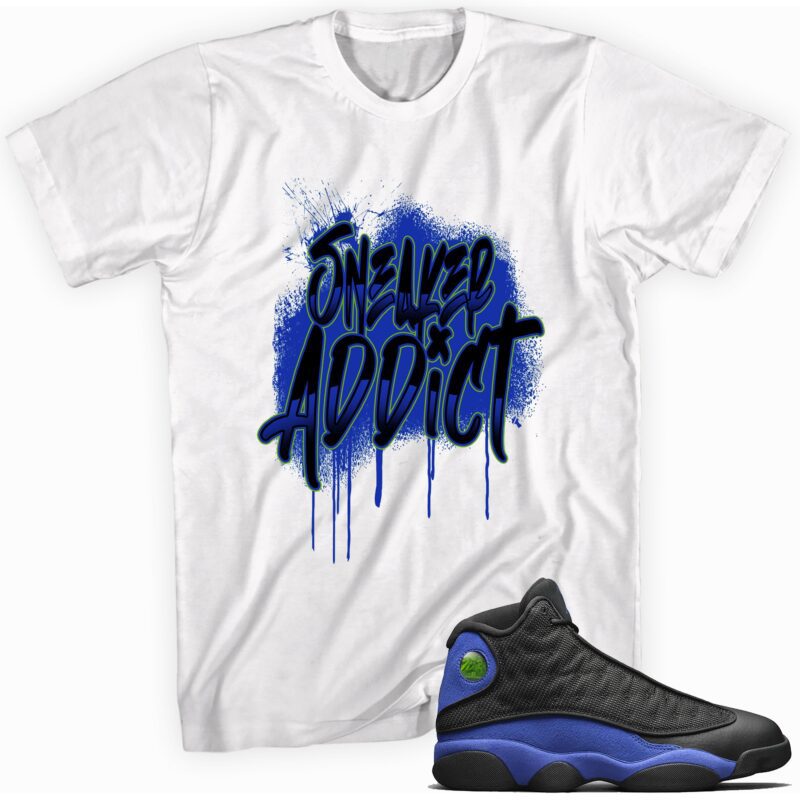 Air Jordan 13 Retro Hyper Royal T Shirt Sneaker Addict Matching Outfits 1