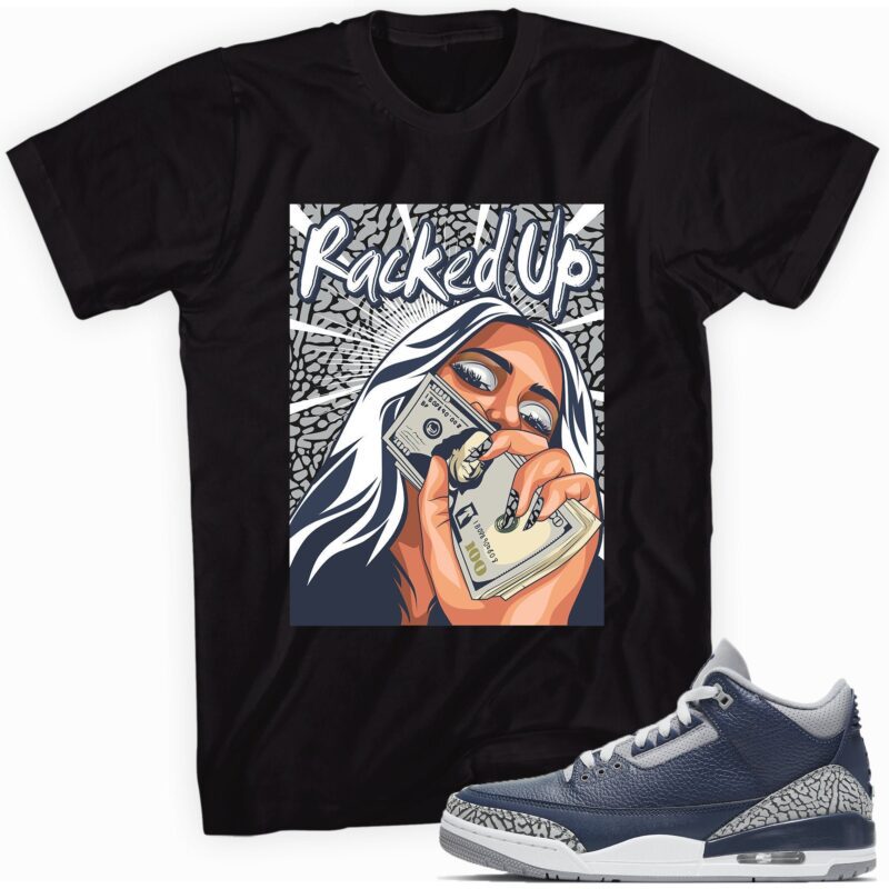 Air Jordan 3 Retro Midnight Navy T-Shirt - Racked Up Matching Outfits