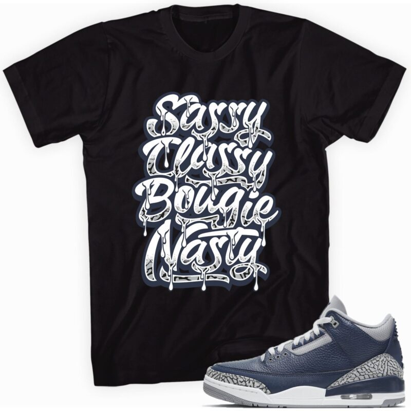 Air Jordan 3 Retro Midnight Navy T Shirt Sassy Classy Matching Outfits 1