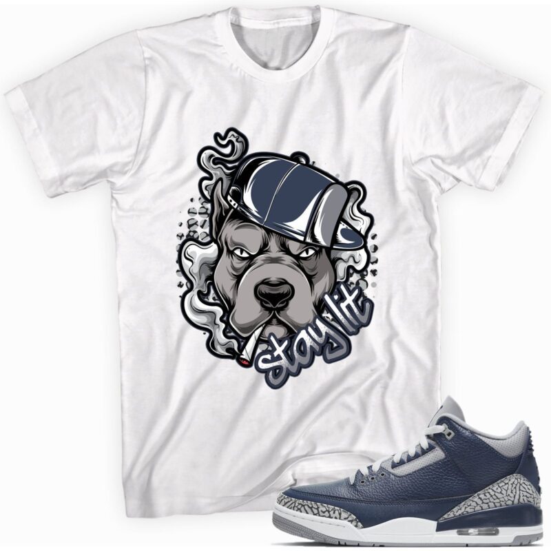 Air Jordan 3 Retro Midnight Navy T-Shirt - Stay Lit Matching Outfits