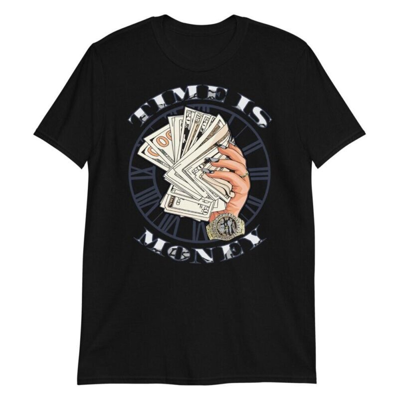 Air Jordan 3 Retro Midnight Navy T Shirt Time is Money Matching Outfits 2