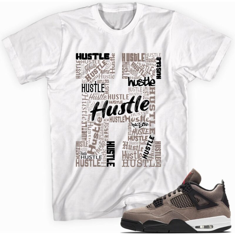 Air Jordan 4 Retro Taupe Haze T-Shirt - H for Hustle Matching Outfits