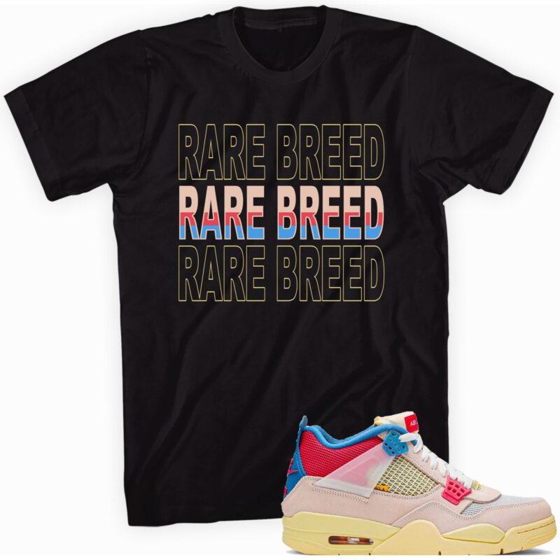 Air Jordan 4 Retro Union Guava Ice T-Shirt - Rare Breed Matching Outfits