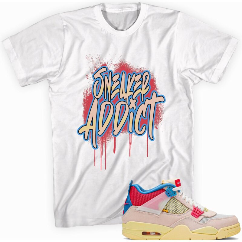 Air Jordan 4 Retro Union Guava Ice T Shirt Sneaker Addict Matching Outfits 1