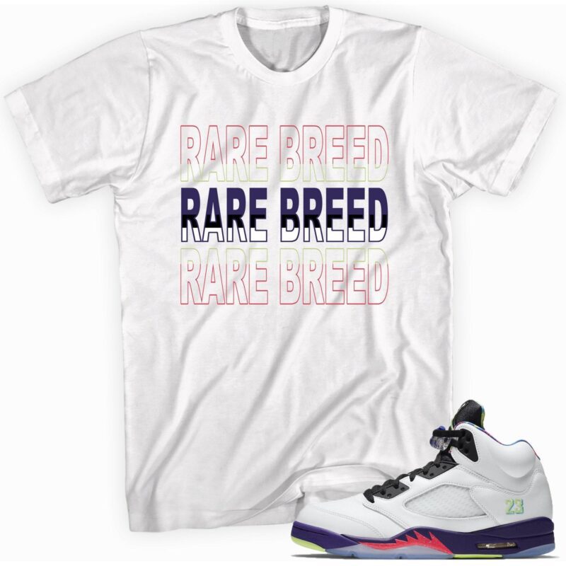 Air Jordan 5 Retro Alternate Bel-Air T-Shirt - Rare Breed Matching Outfits