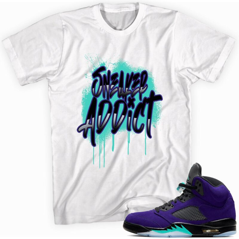 Air Jordan 5 Retro Alternate Grape T Shirt Sneaker Addict Matching Outfits 1