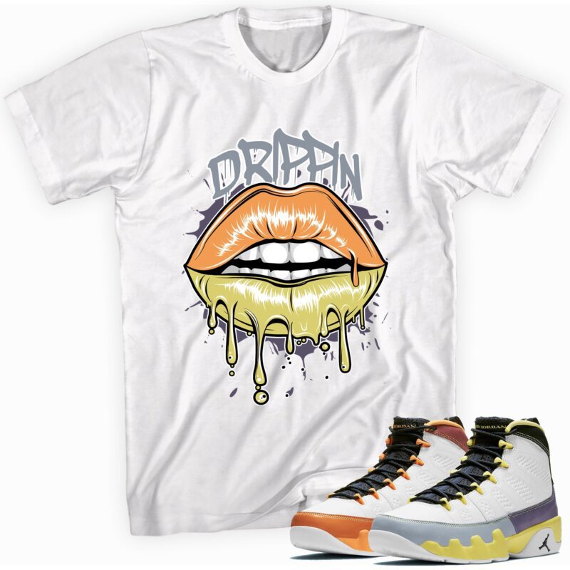 Air Jordan 9 Retro Change The World T Shirt Drippin Lips Matching Outfits 1