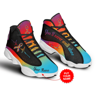Autism Awareness Air Jordan 13 Custom Sneakers For Fans JD13014 1