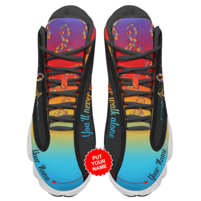 Autism Awareness Air Jordan 13 Custom Sneakers For Fans JD13014 2