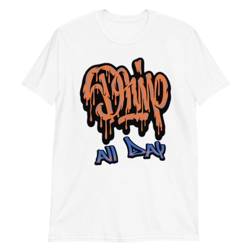 Custom shirt made to match Yeezy Boost 700 Bright Blue T Shirt Drip All Day Matching Outfits 3