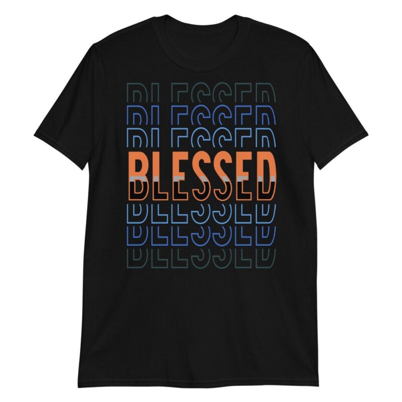 Custom shirt made to match Yeezy Boost 700 Bright Blue T Shirt So Blessed Matching Outfits 2