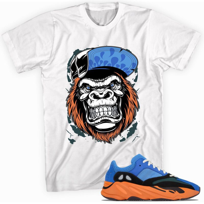 Custom tee made for Yeezy Boost 700 Bright Blue T Shirt Gorilla Beast Matching Outfits 1