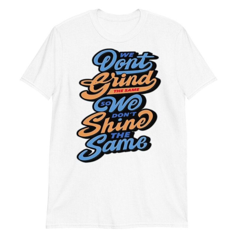 Custom tee made for Yeezy Boost 700 Bright Blue T Shirt Grind and Shine Matching Outfits 3