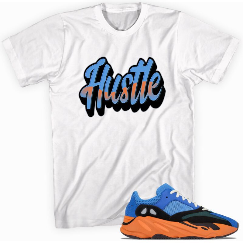 Custom tee made for Yeezy Boost 700 Bright Blue T Shirt Hustle Matching Outfits 1