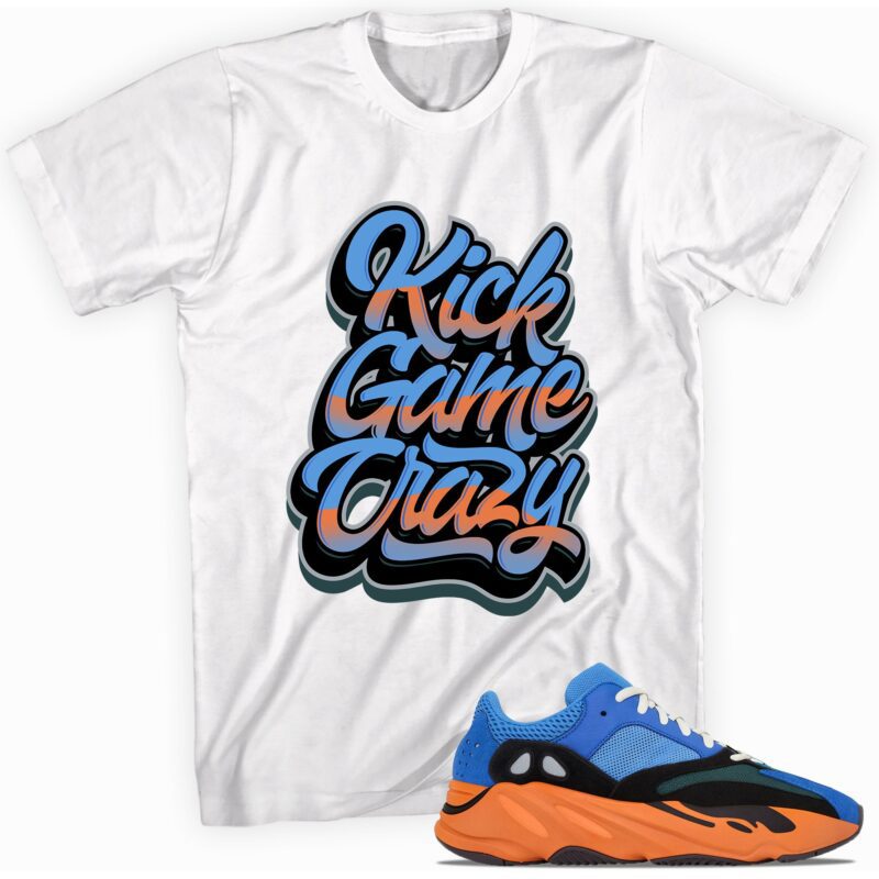 Custom tee made for Yeezy Boost 700 Bright Blue T Shirt Kick Game Crazy Matching Outfits 1