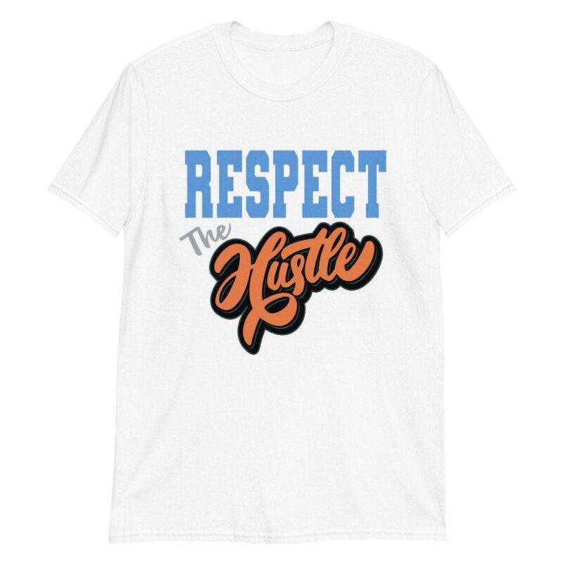 Custom tee made for Yeezy Boost 700 Bright Blue T Shirt Respect the Hustle Matching Outfits 3