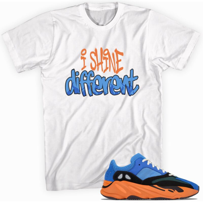 Custom tee made for Yeezy Boost 700 Bright Blue T Shirt Shine Different Matching Outfits 1