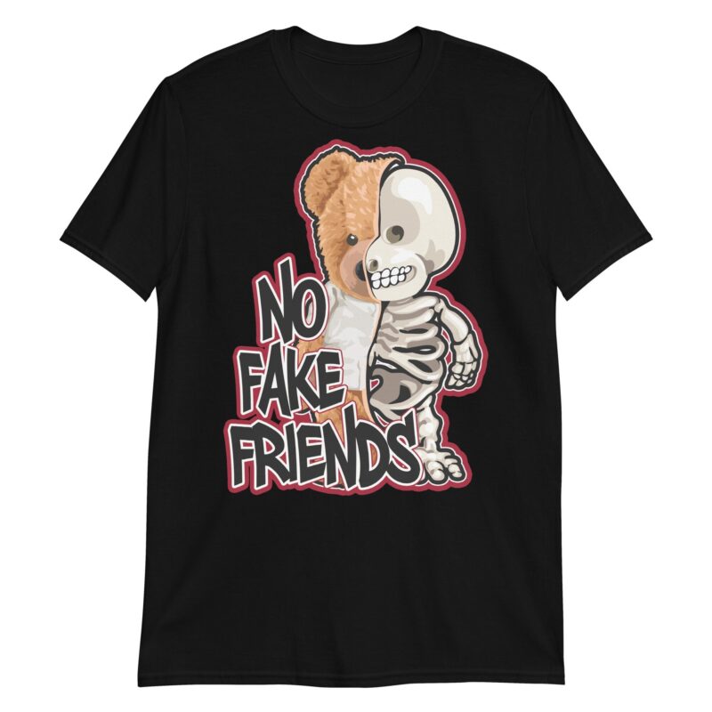 Fake Friends Unisex Sneaker T Shirt Made to Match Air Jordan 14 Retro Low Red Lipstick 2