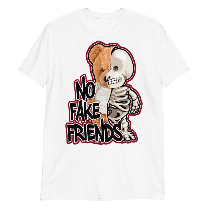 Fake Friends Unisex Sneaker T Shirt Made to Match Air Jordan 14 Retro Low Red Lipstick 3