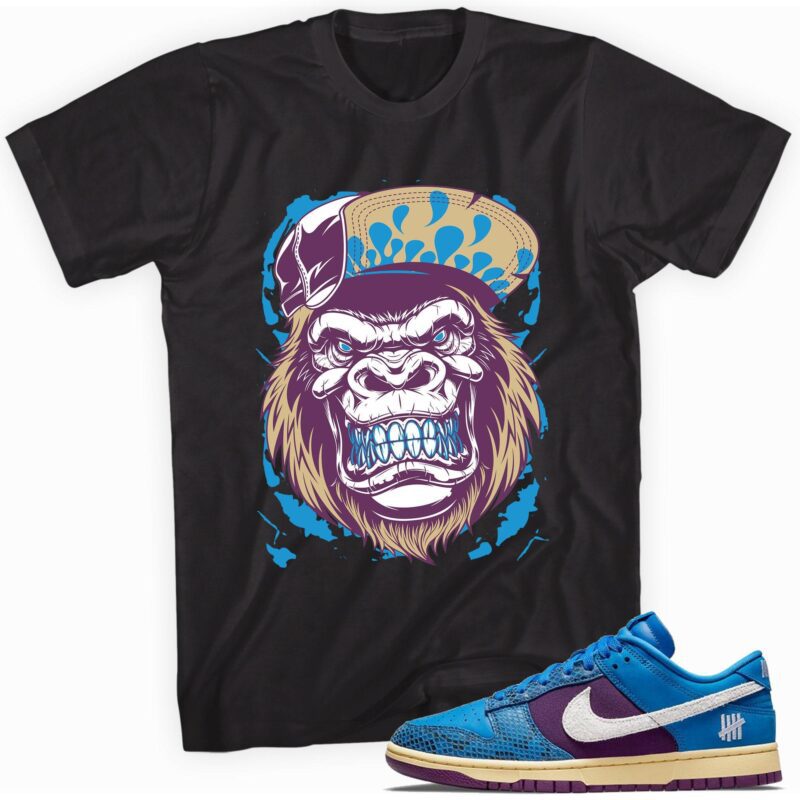 Gorilla Beast T Shirt Made For Dunk Low Undefeated 5 On It Dunk vs. AF1 1