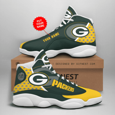 Green Bay Packers Air Jordan 13 Custom Sneakers For Fans JD13296