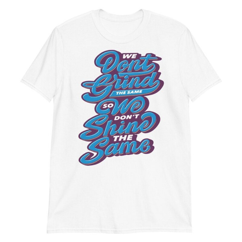Grind and Shine T Shirt Made For Dunk Low Undefeated 5 On It Dunk vs. AF1 Sneaker Tee 2