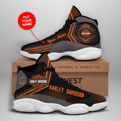 Harley Davidson Air Jordan 13 Custom Sneakers For Fans JD13389