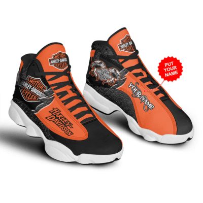 Harley Davidson Air Jordan 13 Custom Sneakers For Fans JD13390 1