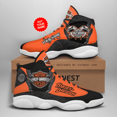 Harley Davidson Air Jordan 13 Custom Sneakers For Fans JD13390