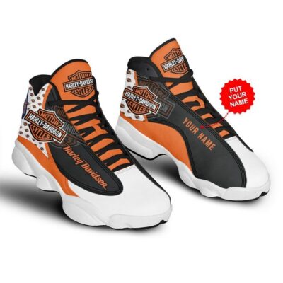 Harley Davidson Air Jordan 13 Custom Sneakers For Fans JD13397 1