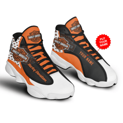 Harley Davidson Air Jordan 13 Custom Sneakers For Fans JD13397 5