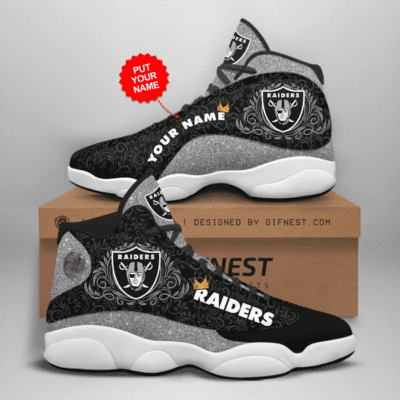 Las Vegas Raiders Air Jordan 13 Custom Sneakers For Fans JD13385