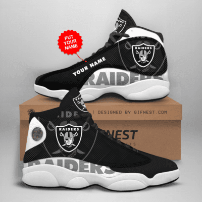 Las Vegas Raiders Air Jordan 13 Custom Sneakers For Fans JD13386