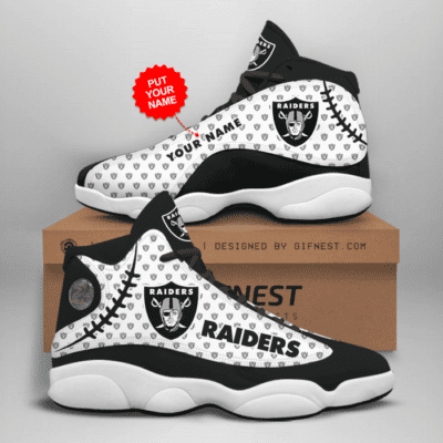 Las Vegas Raiders Air Jordan 13 Custom Sneakers For Fans JD13387