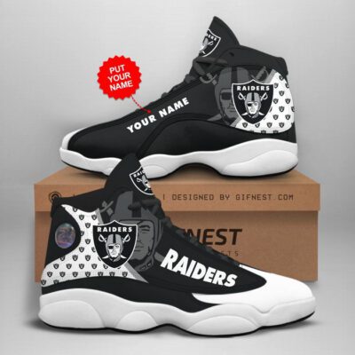 Las Vegas Raiders Air Jordan 13 Custom Sneakers For Fans JD13388