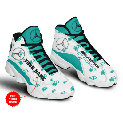 Mercedes-Amg Petronas F1 Air Jordan 13 Custom Sneakers For Fans JD13004 1 Mercedes Amg Petronas F1 Air Jordan 13 Custom Sneakers For Fans JD13004 1