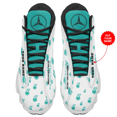 Mercedes-Amg Petronas F1 Air Jordan 13 Custom Sneakers For Fans JD13004 2 Mercedes Amg Petronas F1 Air Jordan 13 Custom Sneakers For Fans JD13004 2