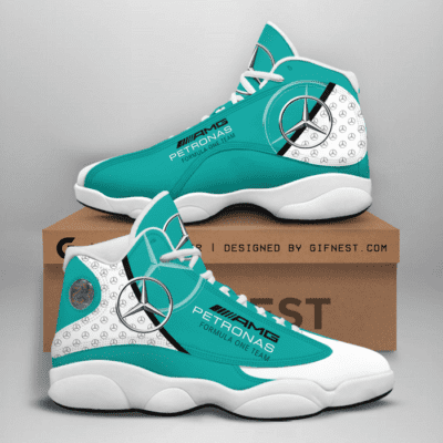 Mercedes-Amg Petronas F1 Air Jordan 13 Custom Sneakers For Fans JD13006