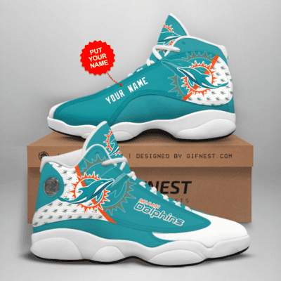 Miami Dolphins Air Jordan 13 Custom Sneakers For Fans JD13260