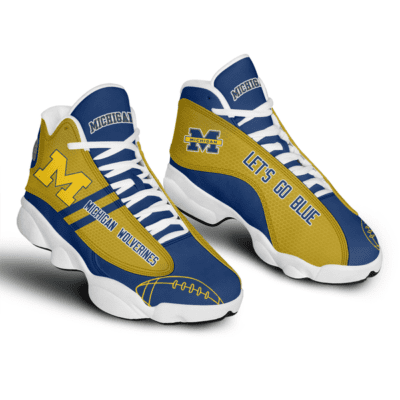 Michigan Wolverines Air Jordan 13 Custom Sneakers For Fans JD13139 1