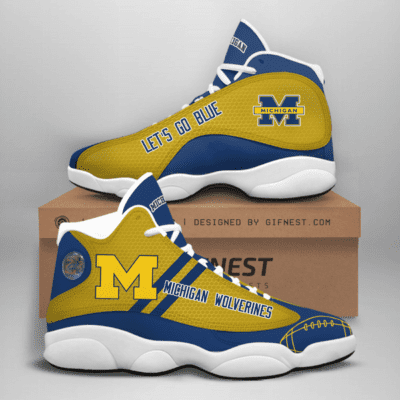 Michigan Wolverines Air Jordan 13 Custom Sneakers For Fans JD13139