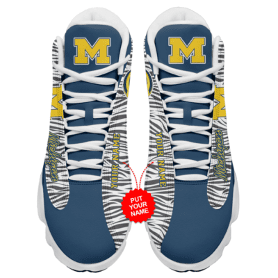 Michigan Wolverines Air Jordan 13 Custom Sneakers For Fans JD13140 2