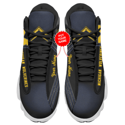 Michigan Wolverines Air Jordan 13 Custom Sneakers For Fans JD13143 2