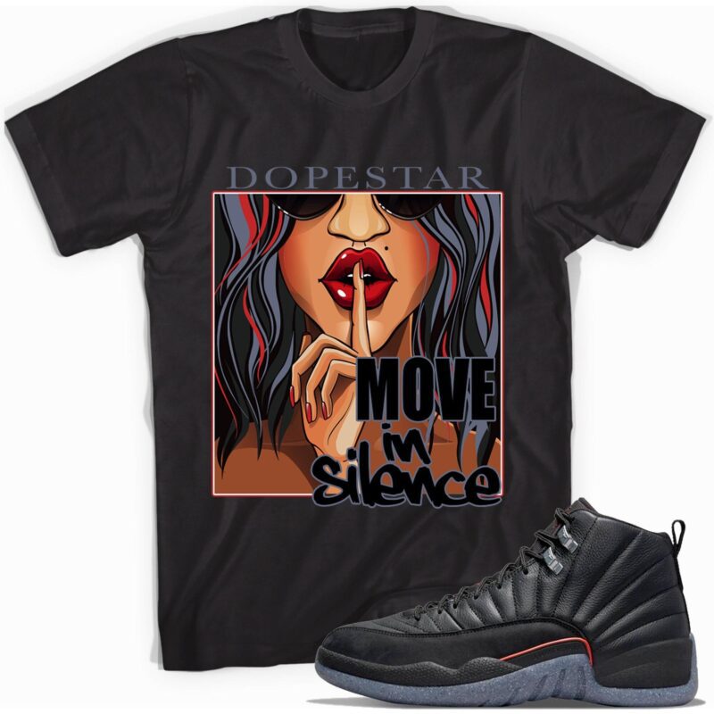 Move in Silence Adult Unisex Sneaker T-Shirt Made for Air Jordan 12 Retro Utility 2021