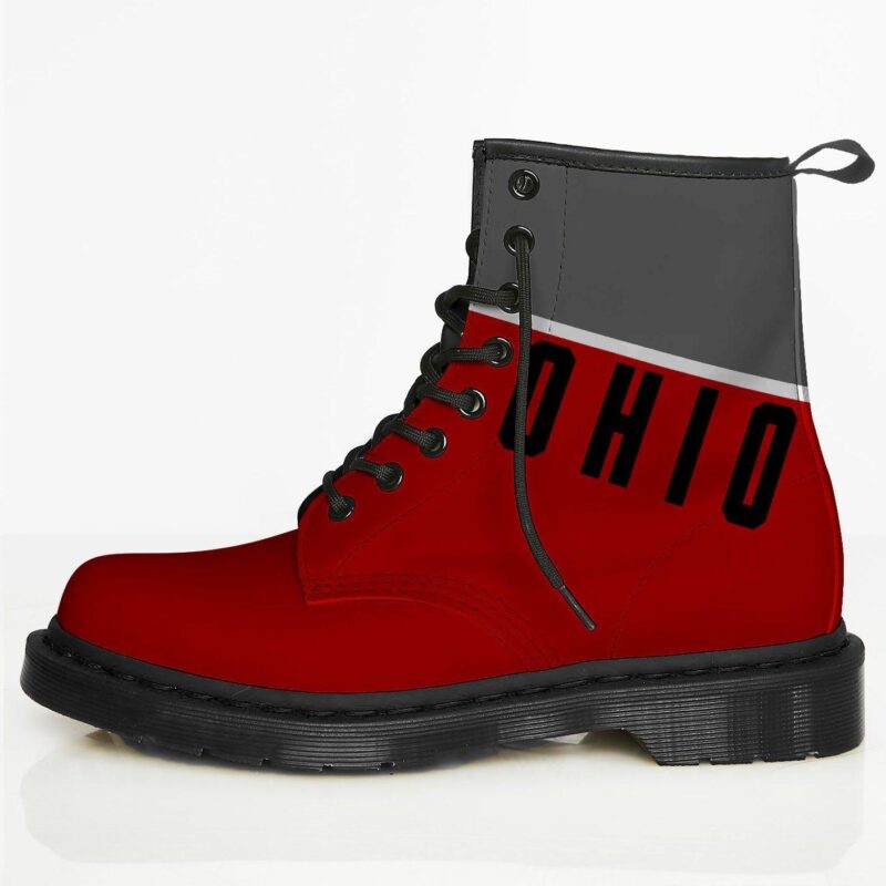 Ohio State Custom Leather Boots For Fans 1