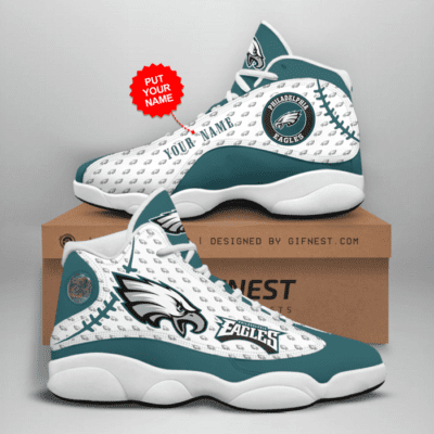 Philadelphia Eagles Air Jordan 13 Custom Sneakers For Fans JD13220