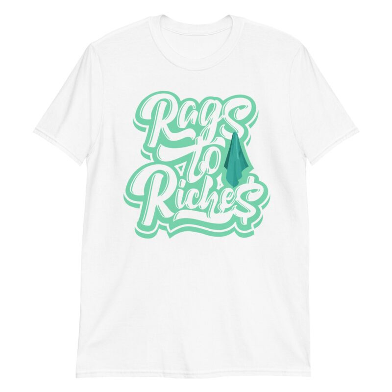 Rags to Riches Adult Unisex T Shirt Made to Match Dunk Low Green Glow 2