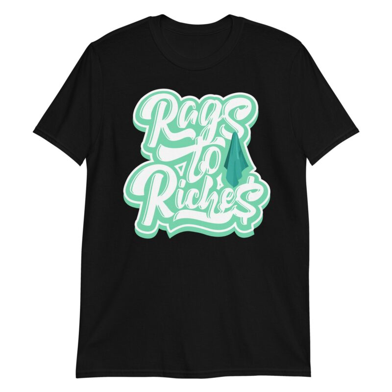 Rags to Riches Adult Unisex T Shirt Made to Match Dunk Low Green Glow 3