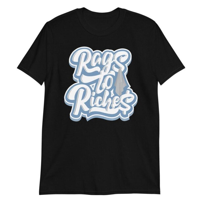 Rags to Riches Sneaker T Shirt Made for Air Jordan 1 Retro High OG Hyper Royal Matching Outfits 3
